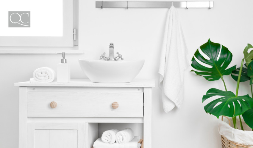 clean bathroom by a certified professional organizer