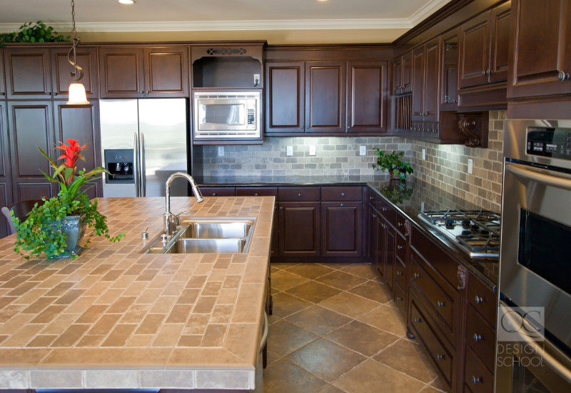 tiled countertops in a decorated kitchen is a bad fad