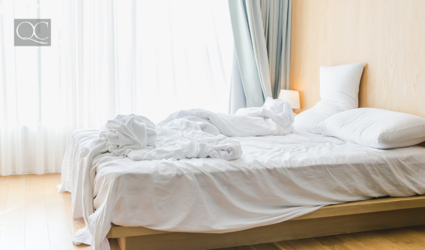 dirty linens and sheets are a home staging sin