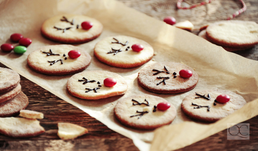 homemade holiday cookies rudolf the red nose reindeer