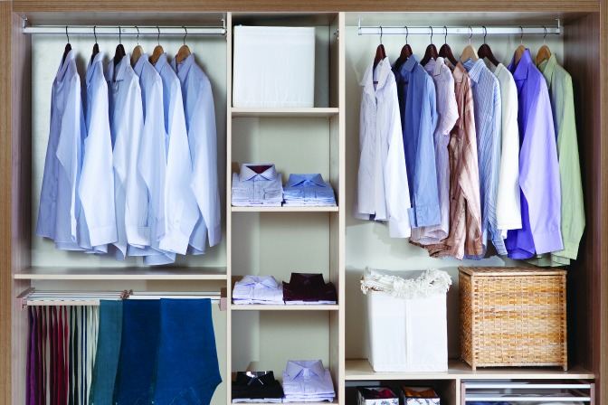 professionally organized closet and wardrobe