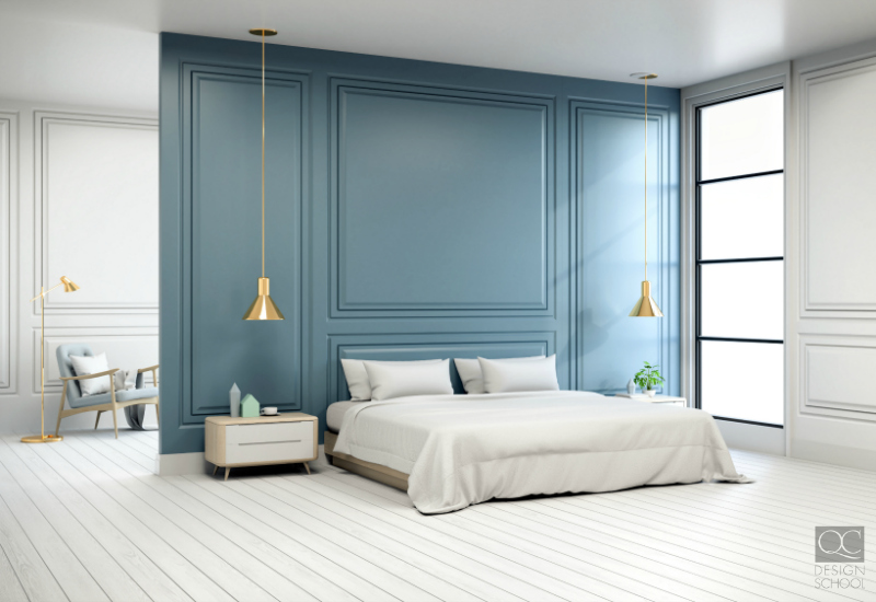 calming blue bedroom