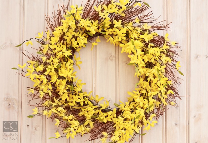 yellow spring wreath