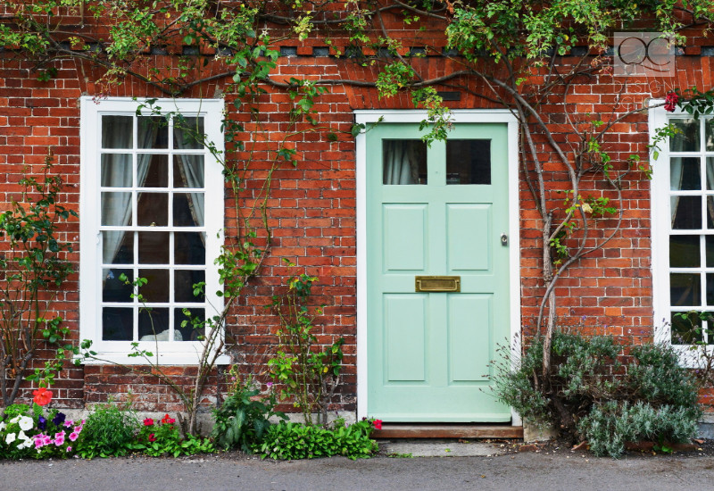 staged cottage exterior