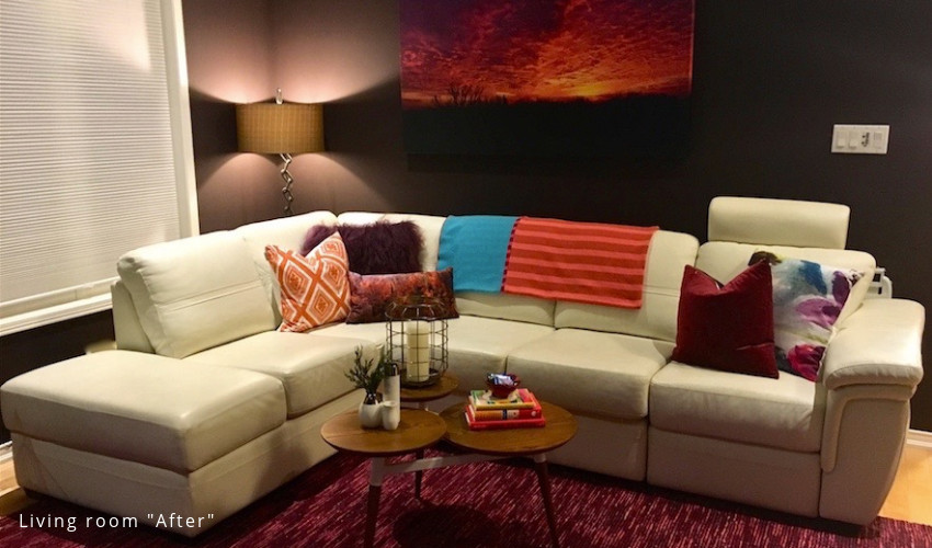 living room makeover by Lianne Cousvis