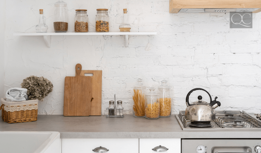 kitchen organized by professional organizer