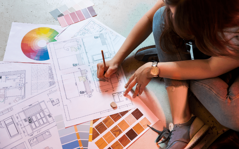 designer increasing interior decorator salary by working on client project